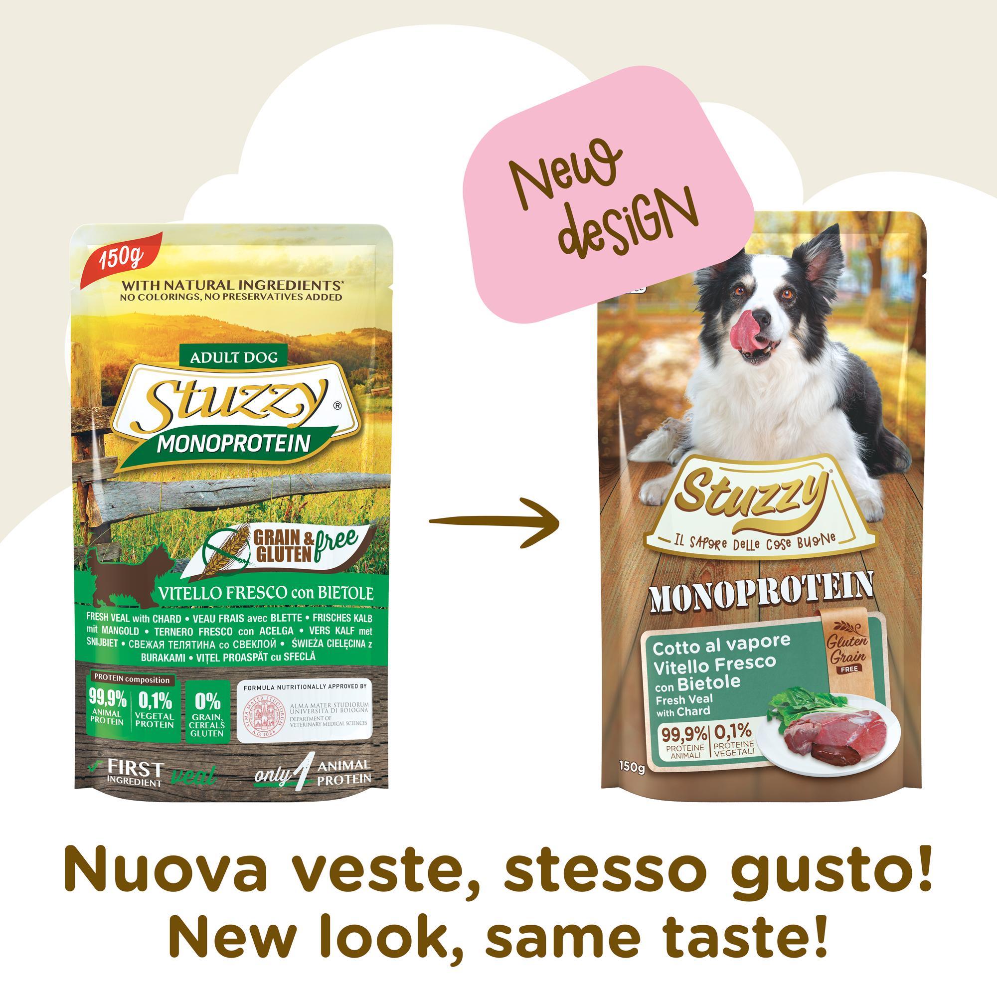 Stuzzy Dog - Monoprotein Grain & Gluten Free con Vitello Fresco e Bietole