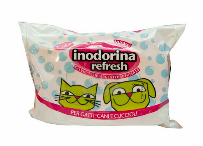 Inodorina - Salviette Detergenti Per Cani Refresh (Formato