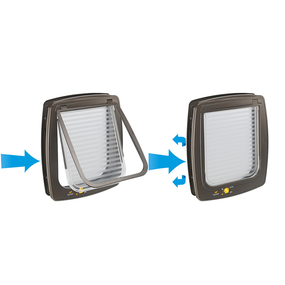 Portina Di Ricambio Per Gatti Ferplast Swing 15 - Taglia Grande, Bianco - Con Sistema Anticorrente - Foto 4