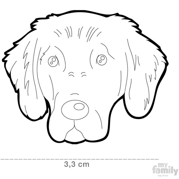 Medaglietta Cane Flat Coated Retriever