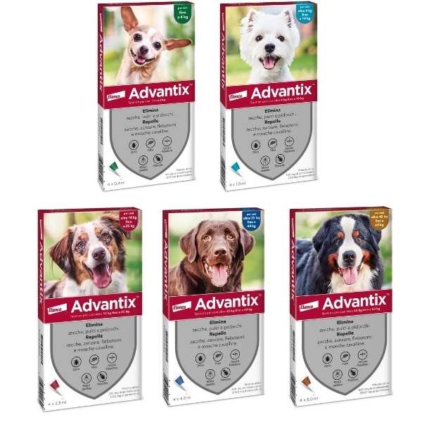 Advantix Antiparassitario per Cani fino a 4 Kg 4 Pipette Spot-On -  TuttoFarma