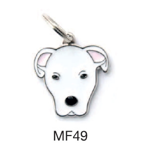 Medaglietta Per Cane Personalizzata My Family - Forma Dogo Argentino, Incisione Gratis, Smaltata A Mano, Made In Italy!