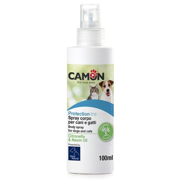 Camon  Spray corpo per cani e gatti con Citronella e Olio di Neem