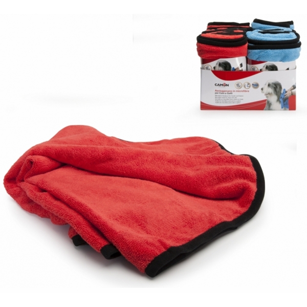 Camon - Asciugamano Panno in Microfibra per Cani e Gatti