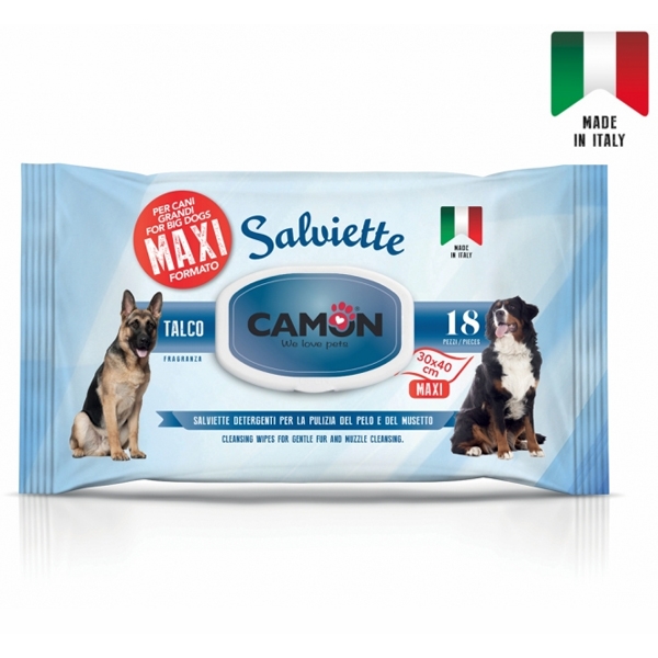 Camon - Salviette Maxi al Talco per Cani Grandi Shop on line Cani