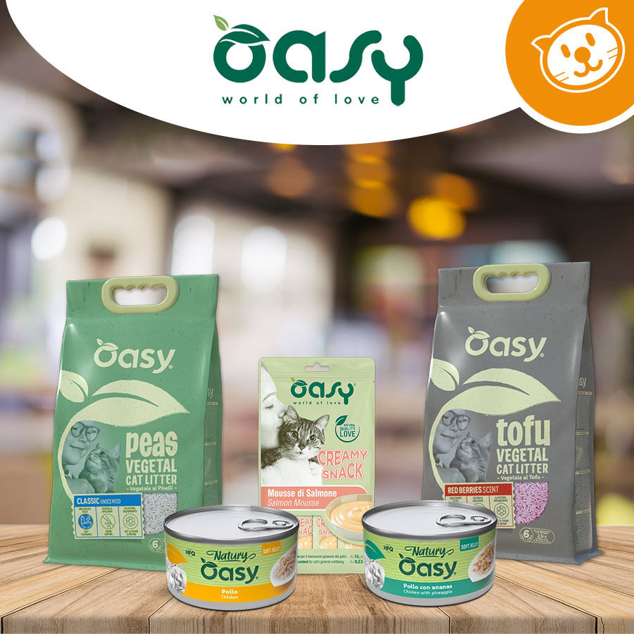 Oasy Cat Umido, Snack & Lettiera