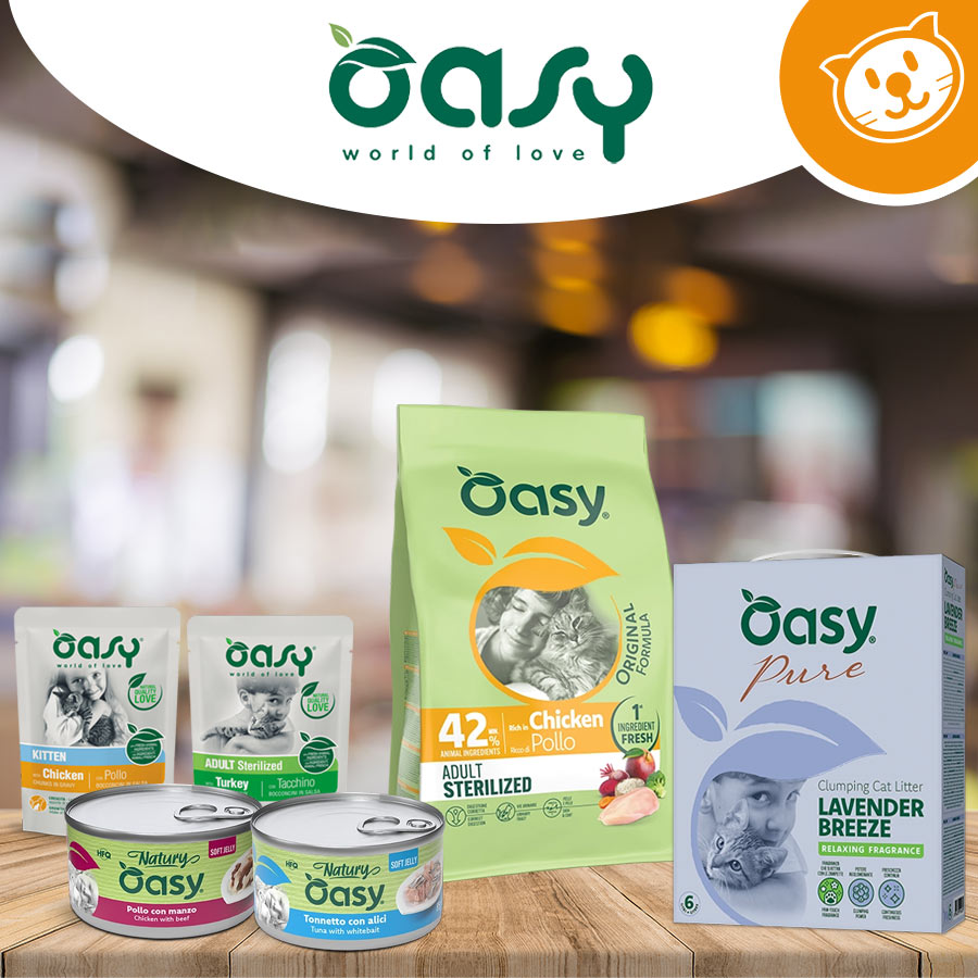 Oasy Cat Umido, Snack & Lettiera